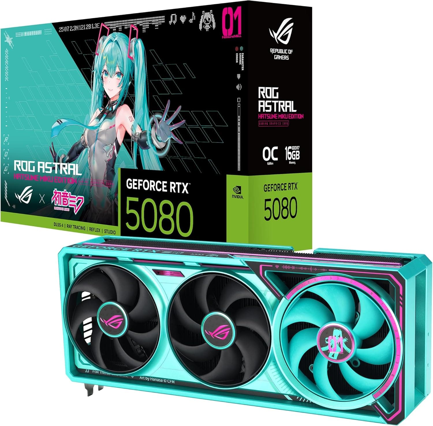 ASUS ROG Astral GeForce RTX 5080 16GB GDDR7 OC Hatsune Miku Edition